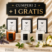 Lumanare Parfumata Premium în Recipient de Sticla 150g – Oferta 2+1 GRATIS