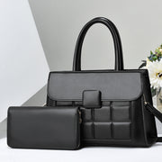 Geanta din piele ecologica 2 piese Flavia - Negru - 77